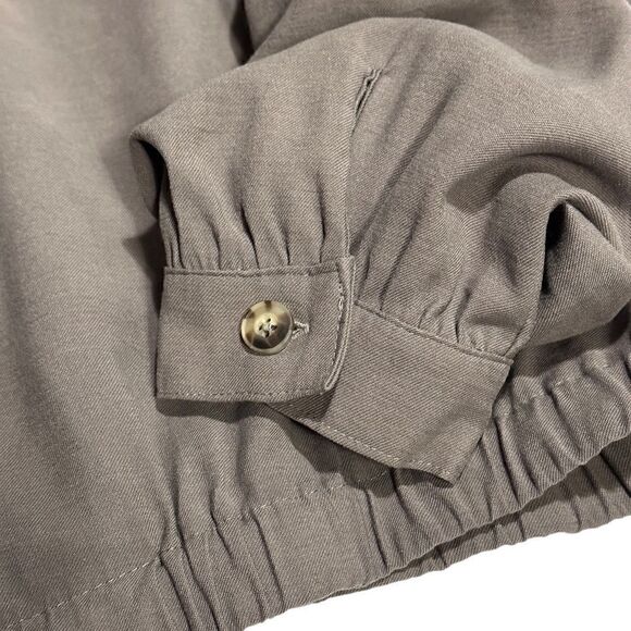 Nine West Grey Utility Bomber Jacket Large - Picture 6 of 9